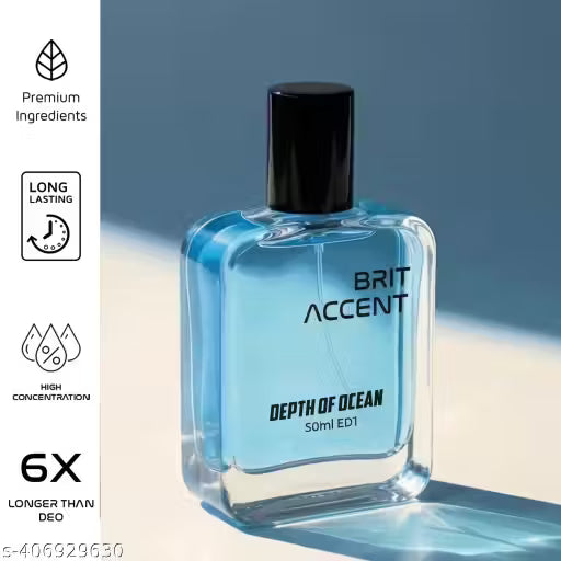 BRIT ACCENT|Depth of Ocean| Long-Lasting|Premium |Specially Currated for Unisex| Eau de Toilette - 50 ml (For Men & Women)