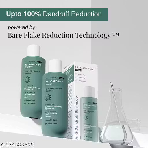 BARE ANATOMY Anti-Dandruff Shampoo - Strengthens Hair with Salicylic Acid & Biotin (250 ml)